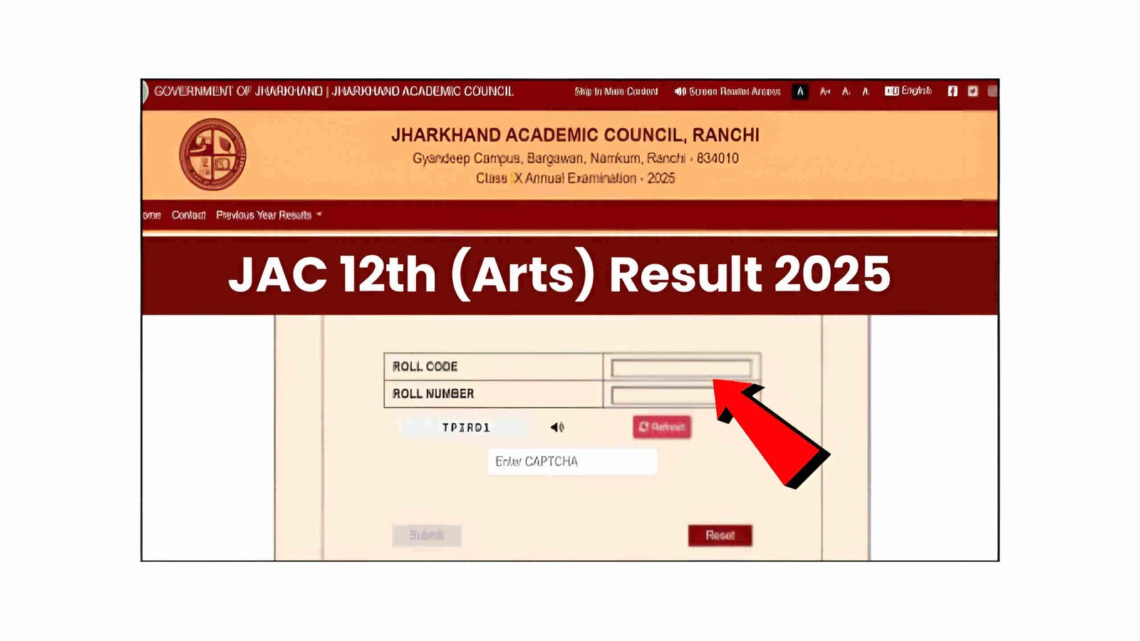 JAC 12th (Arts) Result 2025