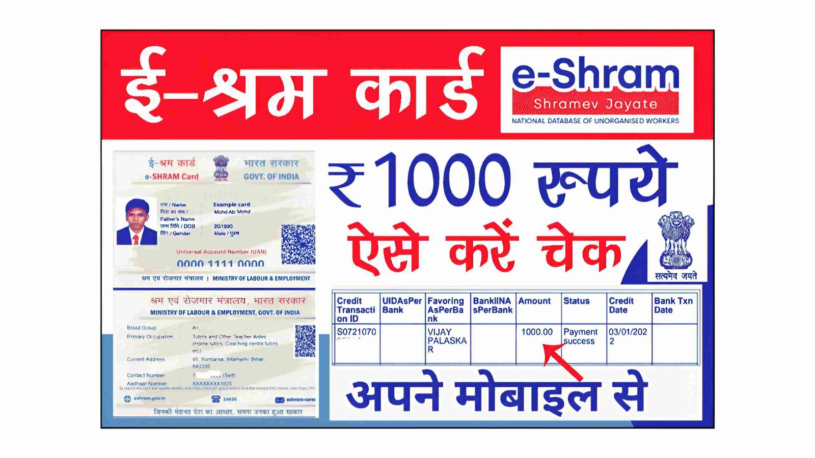 E Shram Card Payment Status